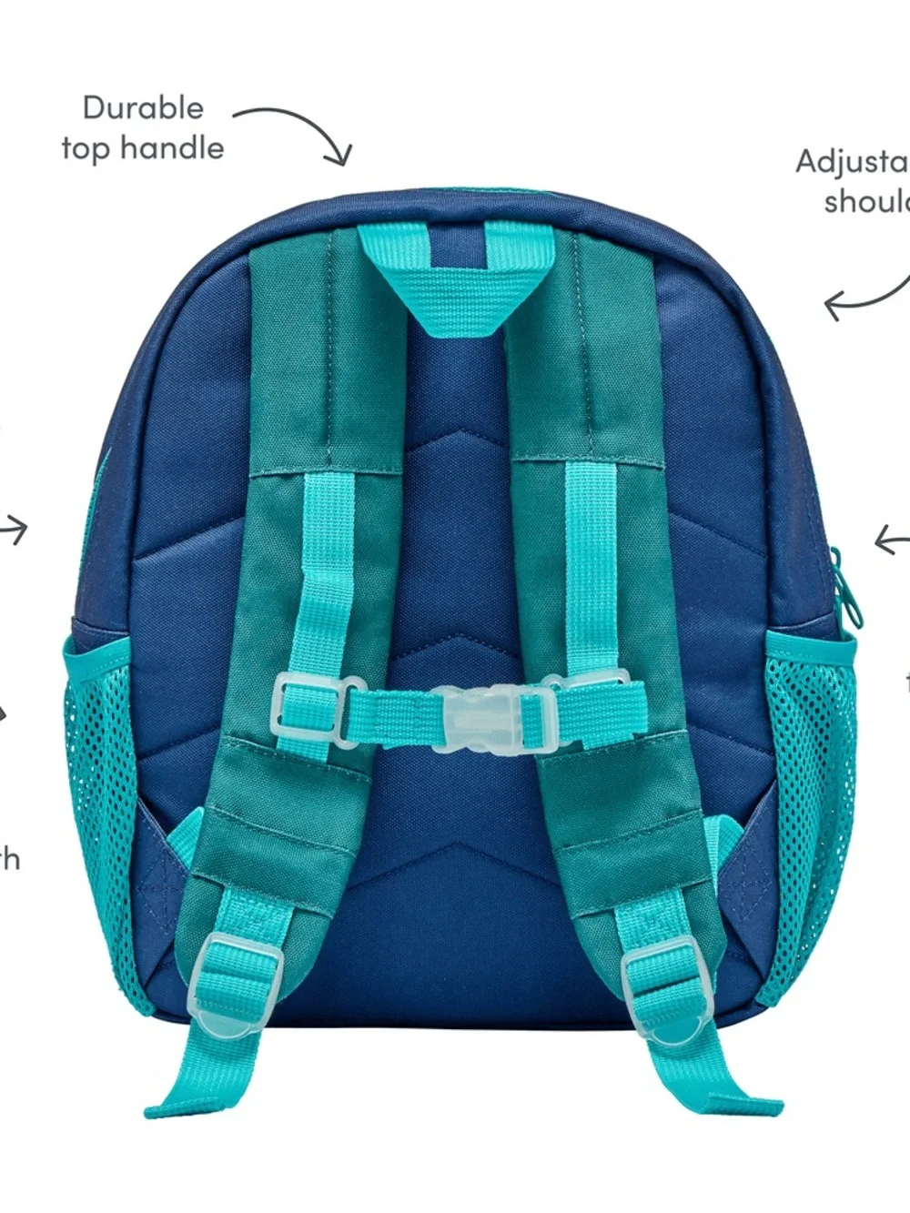 Ten Little Navy and Teal Kids' Backpack